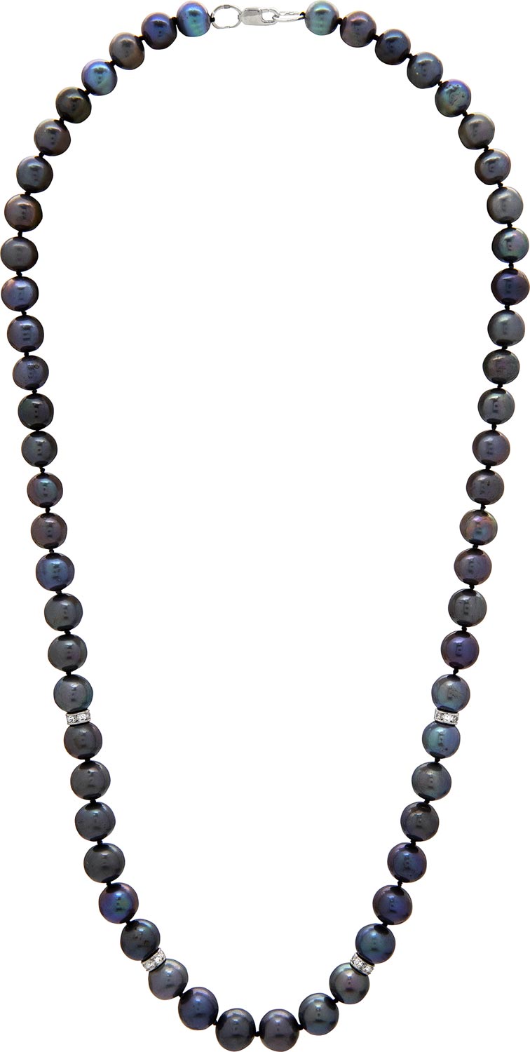 Бусы De Fleur 01455S2D8.5 с жемчугом, фианитами