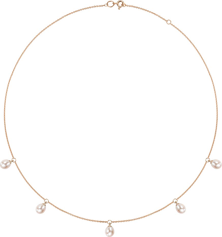 Золотое колье De Fleur 24012A1 c жемчугом