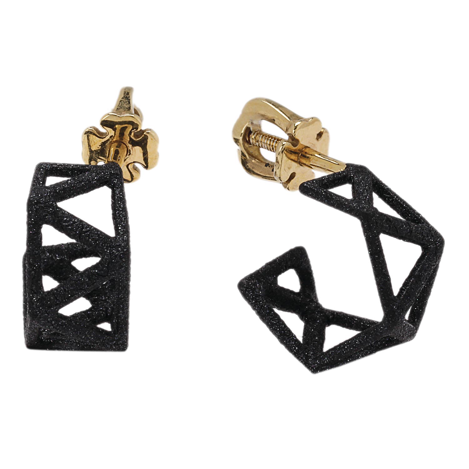 Серебряные серьги De Fleur 52946YB с эмалью