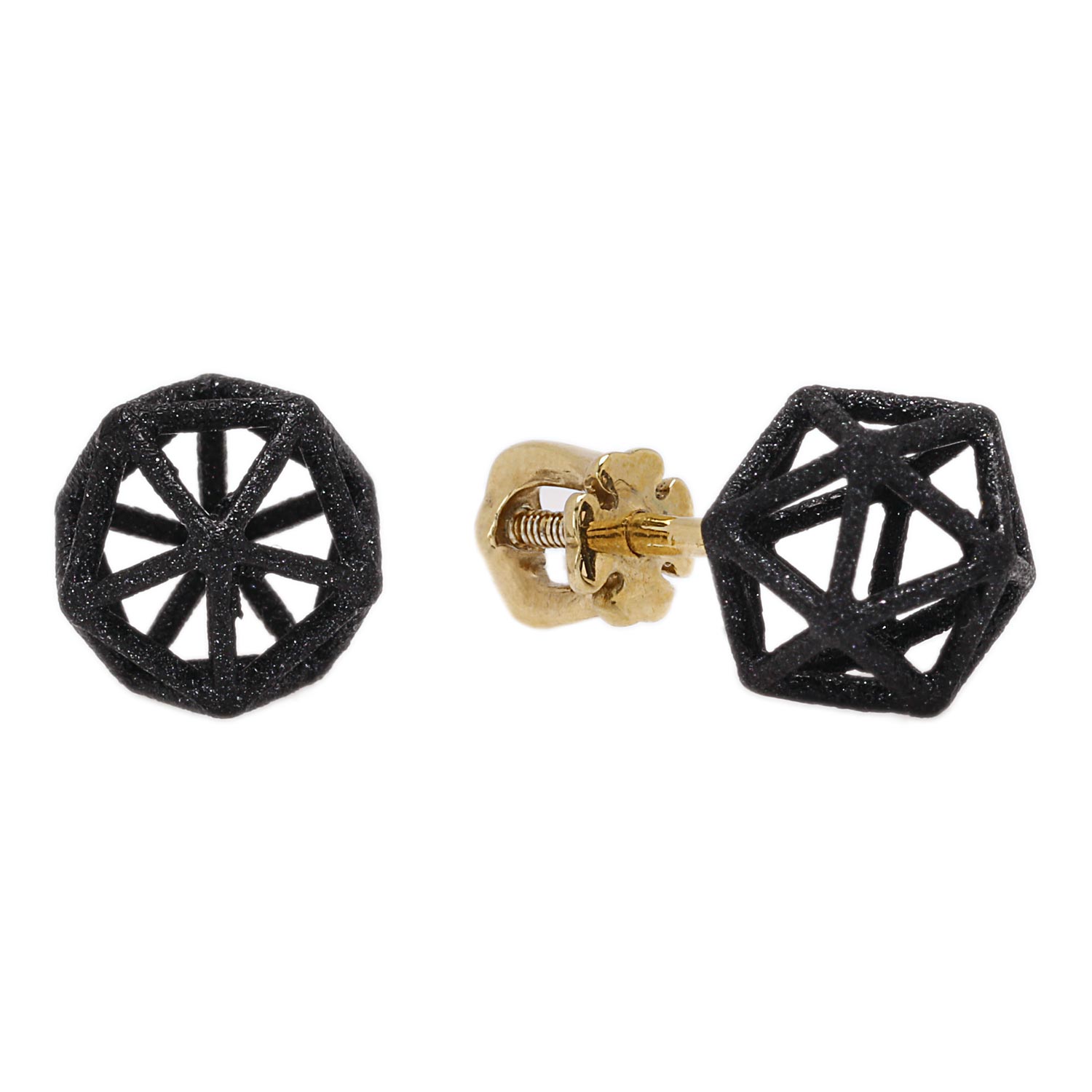 Серебряные серьги De Fleur 52947YB с эмалью