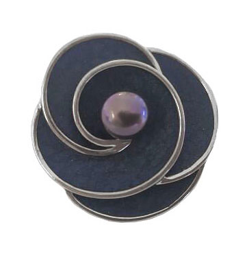 Серебряный кулон De Fleur 53857S2U c эмалью, жемчугом