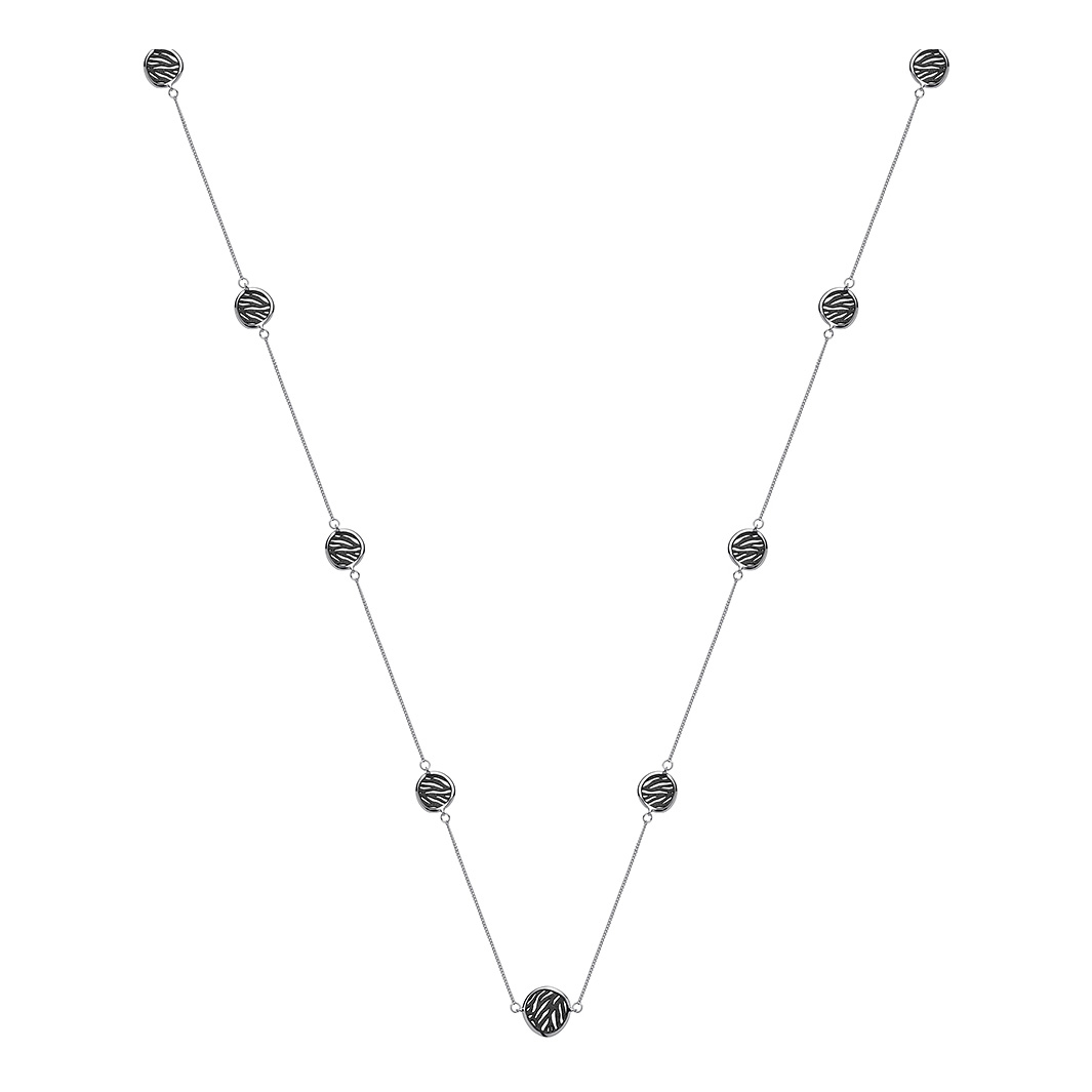 Серебряное колье De Fleur 54940SB с эмалью