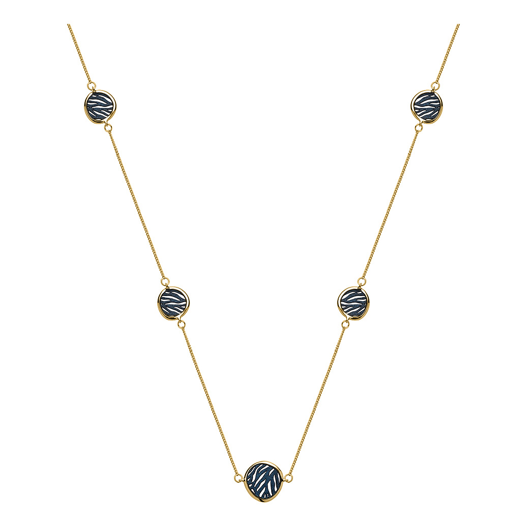 Серебряное колье De Fleur 54941YU с эмалью