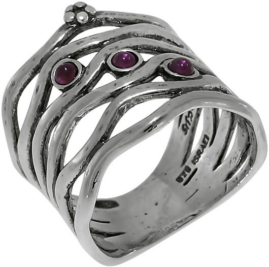 Серебряное кольцо DEN’O 01R1988GR с гранатами