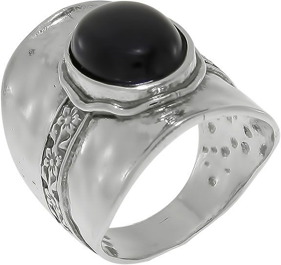 Женский серебряный перстень DEN’O 01R2730ON с ониксом