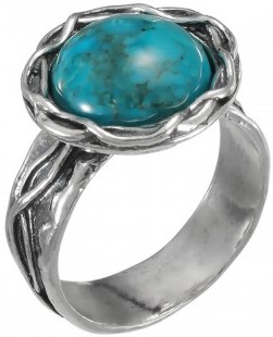 Серебряное кольцо DEN’O 01R2771TQ c бирюзой