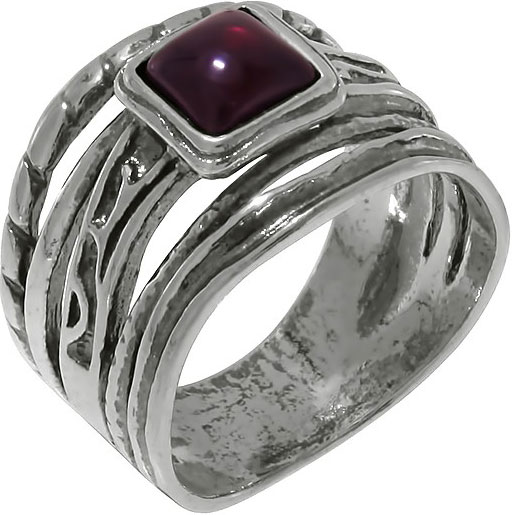 Серебряное кольцо DEN’O 01R723GR с гранатом
