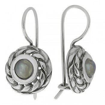 Серебряные серьги DEN’O MVE1652LB с лабрадором