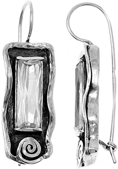 Серебряные серьги DEN’O MVE387CZ с цирконами