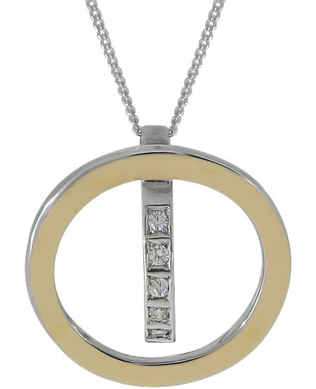 Серебряное колье с подвеской DEN’O MVN1421/1GCZ с цирконами