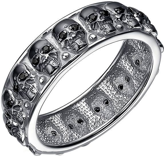 Серебряное кольцо Dewi 901011919 с черными фианитами
