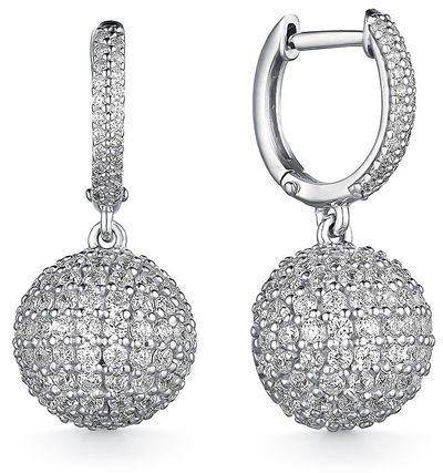 Серебряные серьги с подвесками Dewi 901022117 с фианитами