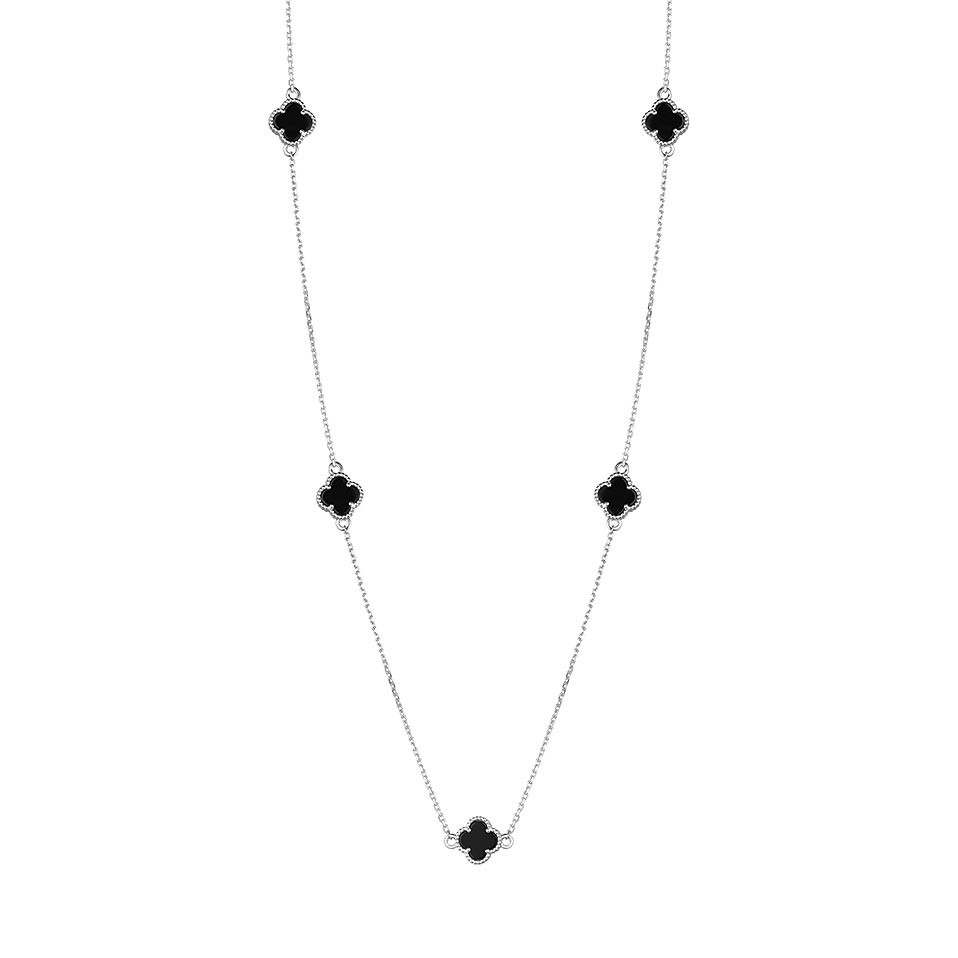 Серебряное колье Dewi 901042625-dv с ониксом