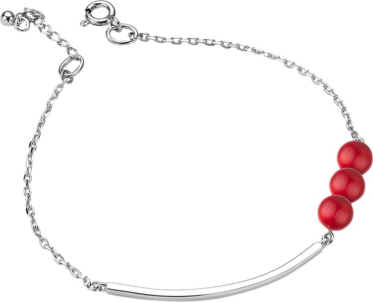 Серебряный браслет с подвеской Dewi 906051852-dv с кораллами