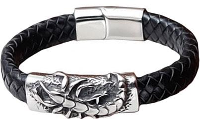 Мужской кожаный браслет ''Скорпион'' DG Jewelry 637259