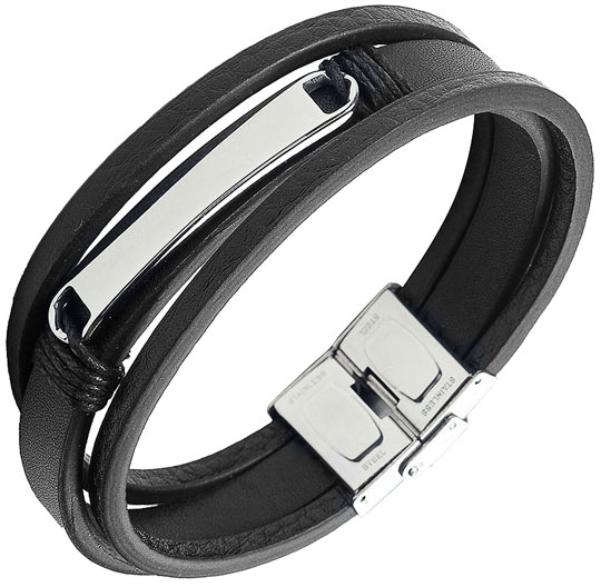 Мужской кожаный браслет DG Jewelry AS-BR016-bk
