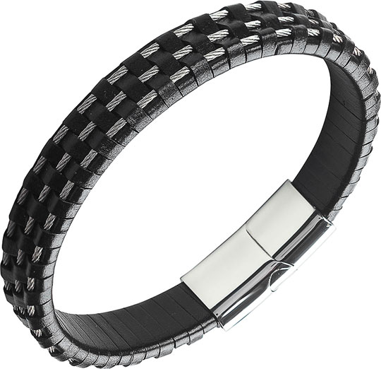 Мужской кожаный браслет DG Jewelry AS-BR018-bkgr