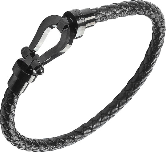 Мужской кожаный браслет DG Jewelry AS-BR030-bk