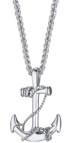 Мужской стальной кулон ''Якорь'' DG Jewelry GSP0115-S 