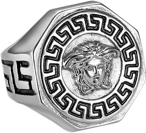 Мужская стальная печатка DG Jewelry GSR1151 с эмалью