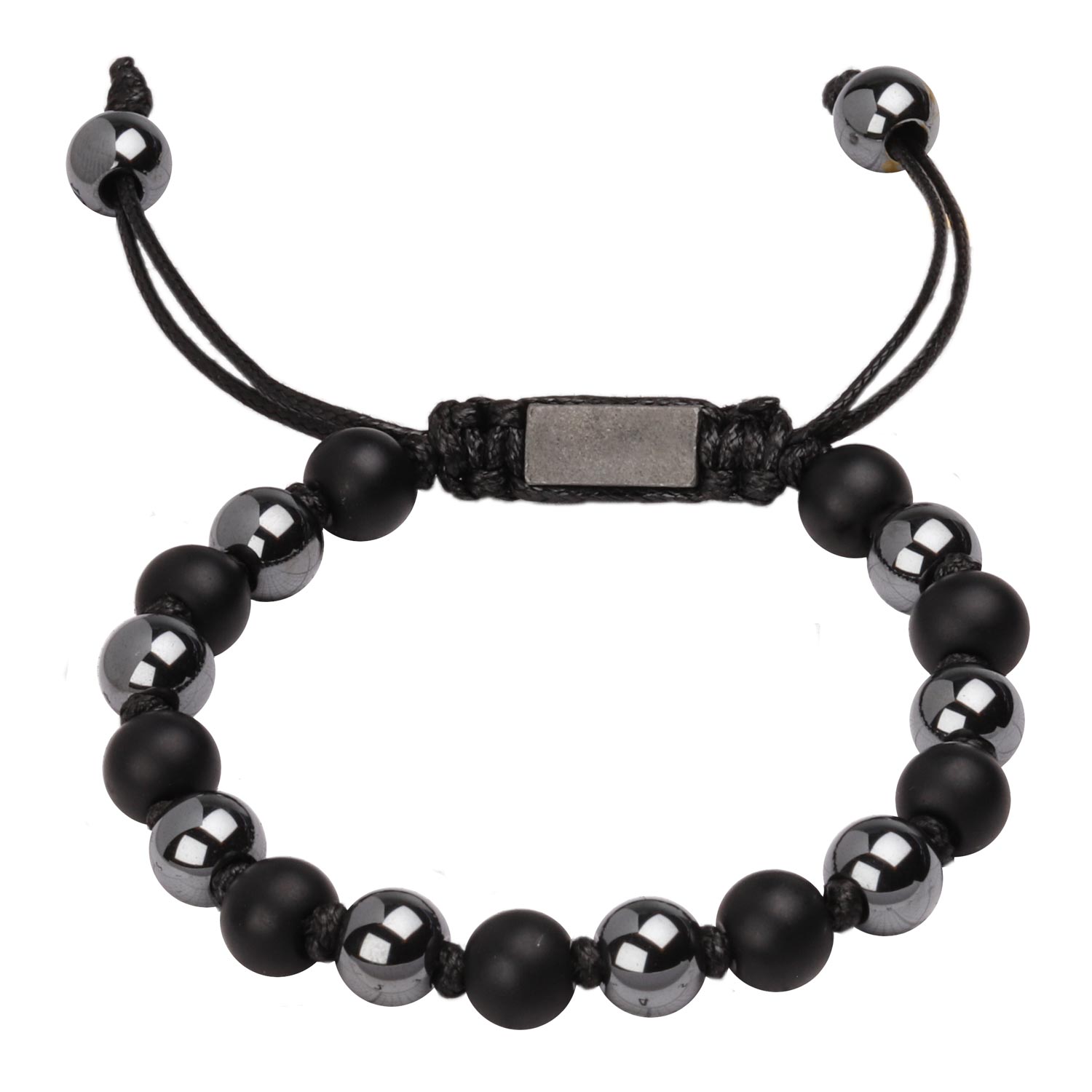 Мужской браслет из бусин DG Jewelry OM-BR037 с шунгитами, гематитами