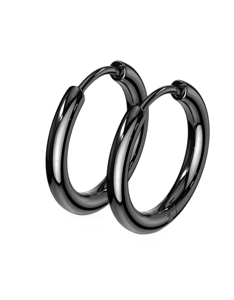 Стальные серьги кольца конго DG Jewelry SE3065K-10