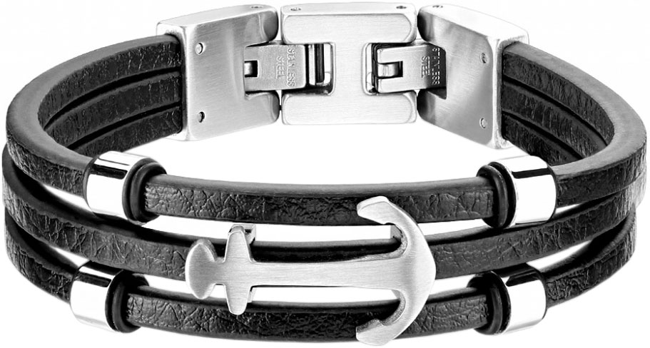 Мужской кожаный тройной браслет DG Jewelry SLQ-1018S