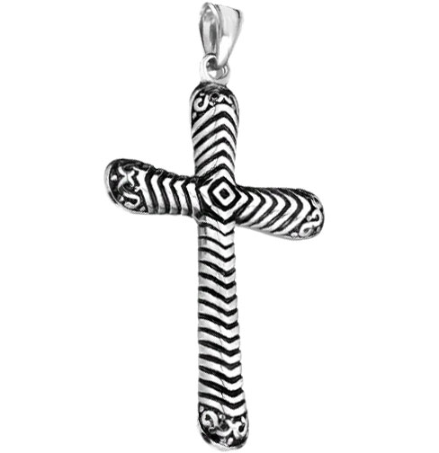Мужской стальной декоративный крестик DG Jewelry SP7039-ST