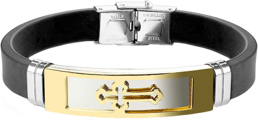 Мужской каучуковый браслет DG Jewelry SSBM-0901-GD