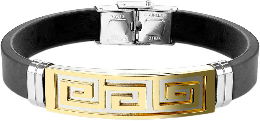 Мужской каучуковый браслет DG Jewelry SSBM-0909-GD