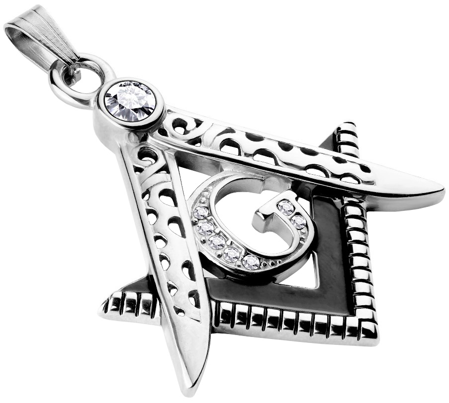 Стальной кулон DG Jewelry SSPM-6792-ST c фианитом