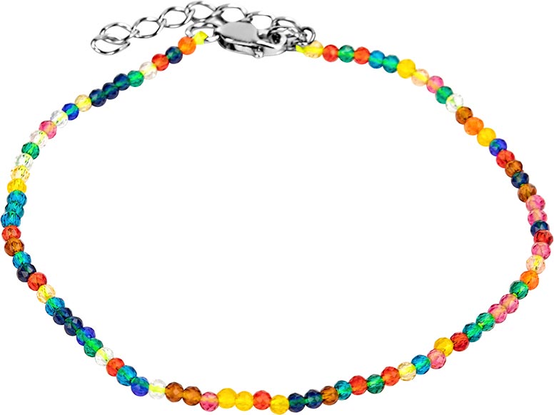 Браслет из бусин на руку DG Jewelry SV-SHP13B-MIX-RD со шпинелью