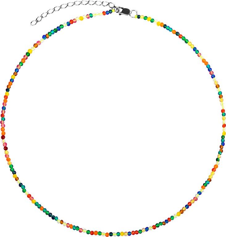 Чокер из бусин DG Jewelry SV-SHP13N-MIX-RD со шпинелью