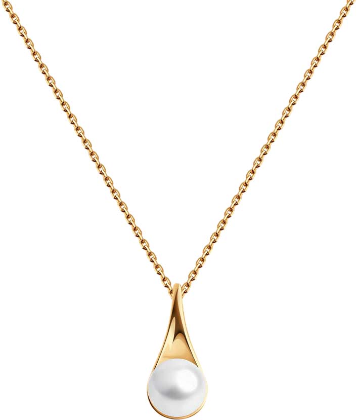 Золотая подвеска на цепочке Diamant 51-370-01930-1 с жемчугом