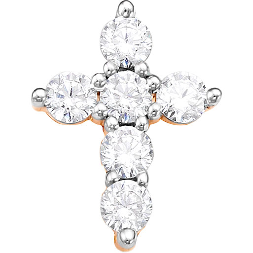 Золотой декоративный крестик Diamond Union 5-3331-103-3K с бриллиантами