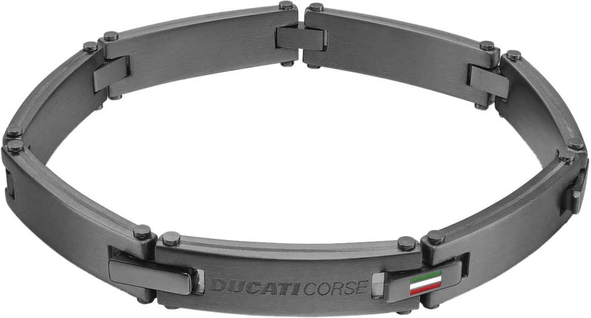 Мужской стальной глидерный браслет Ducati DTAGB0000502 с эмалью