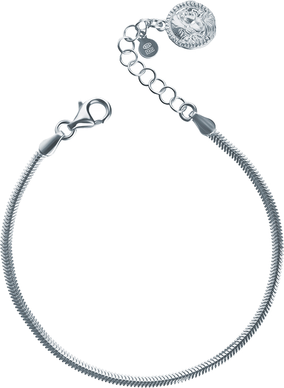 Серебряный браслет цепь JV 2002BRRH-BT-WG