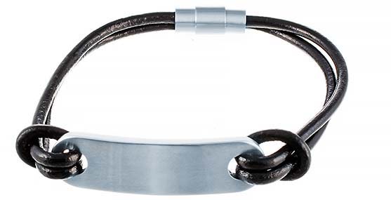 Мужской кожаный браслет Element47 232-0104-B-BT-LTW-WG