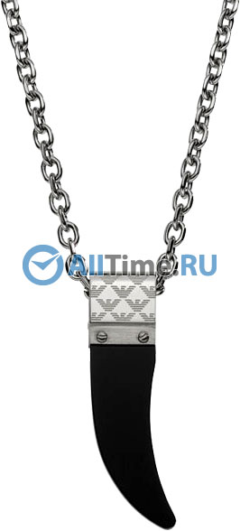 Стальной кулон Emporio Armani EGS1422040 c ониксом