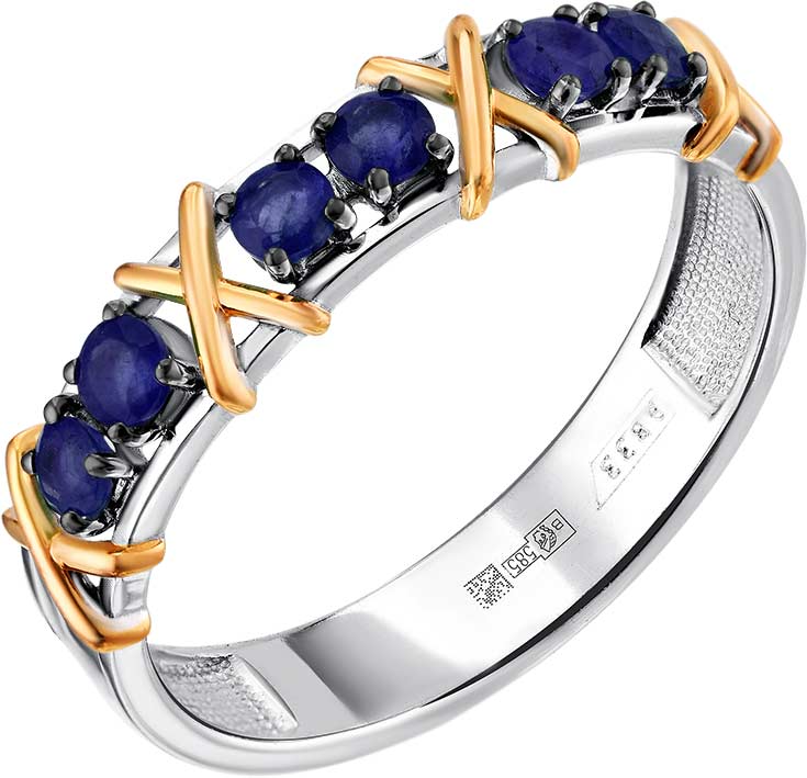 Золотое кольцо ERA JEWELLERY 01-02658-03-002-01-20 c сапфиром