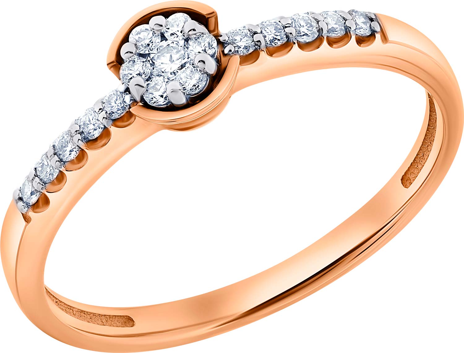 Золотое кольцо ERA JEWELLERY 01-02775-02-001-01-01 c бриллиантом