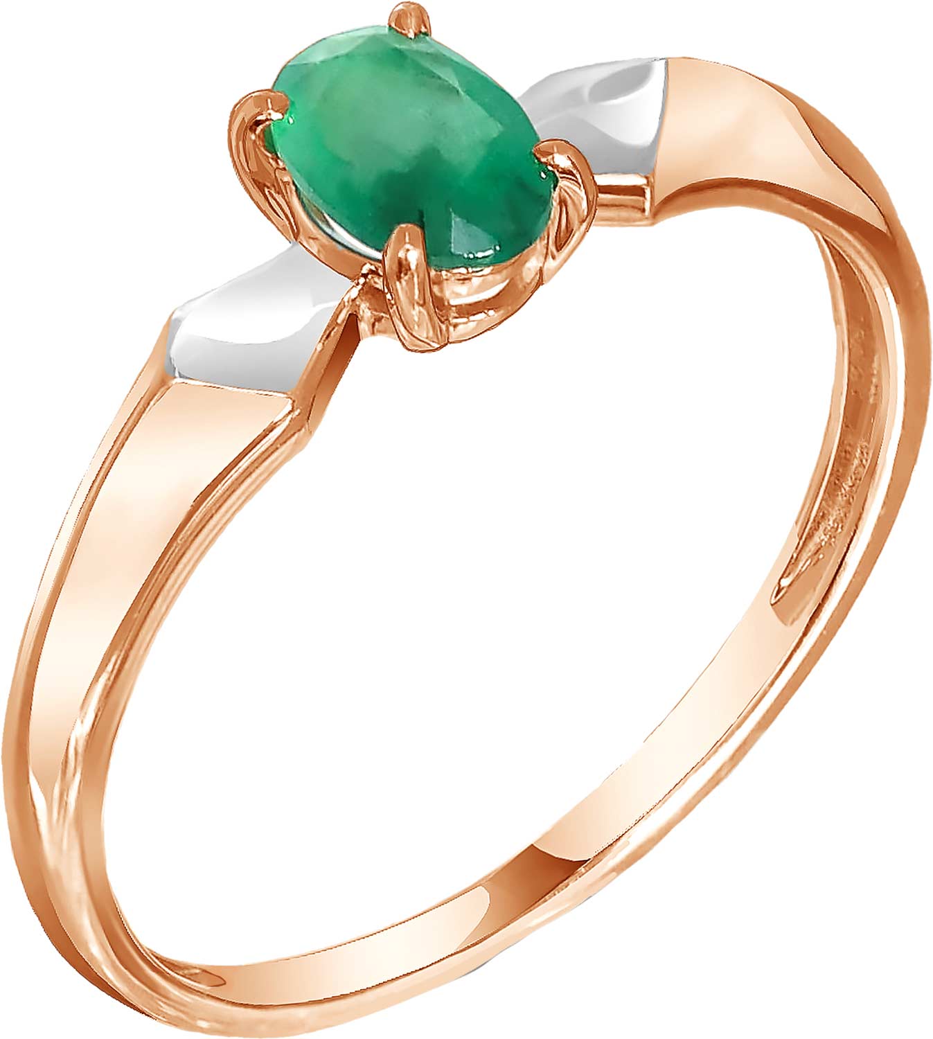 Золотое кольцо ERA JEWELLERY 01-03220-01-003-01-01 c изумрудом