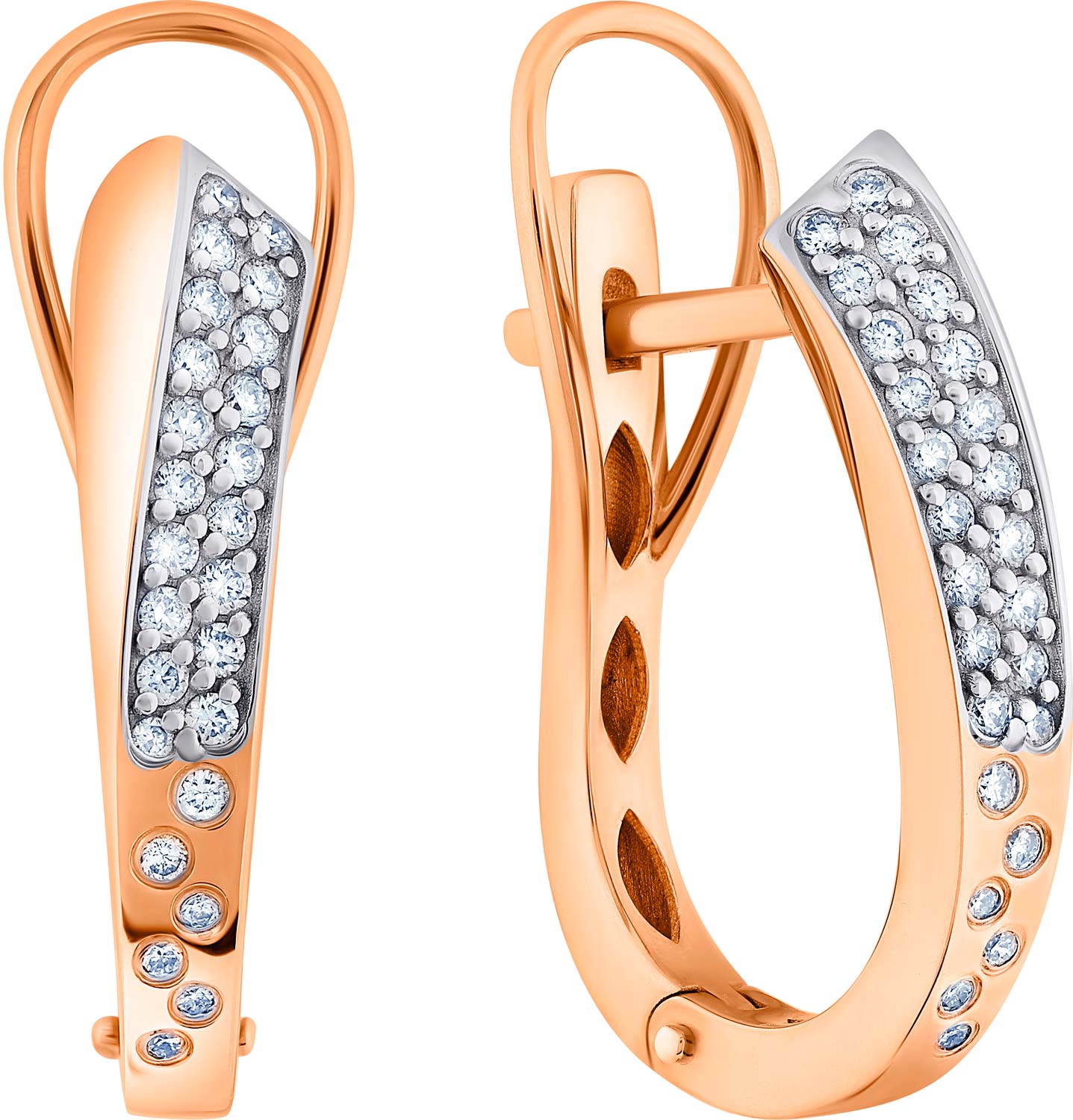 Золотые серьги ERA JEWELLERY 02-00039-01-001-01-01 c бриллиантом