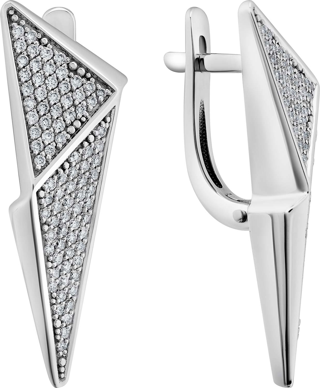 Серьги из белого золота ERA JEWELLERY 02-03162-1-03-001-07-03 с бриллиантами