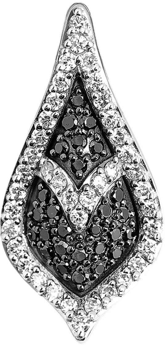 Подвеска из белого золота ERA JEWELLERY 03-03229-03-040-07-04 с бриллиантами, черными бриллиантами