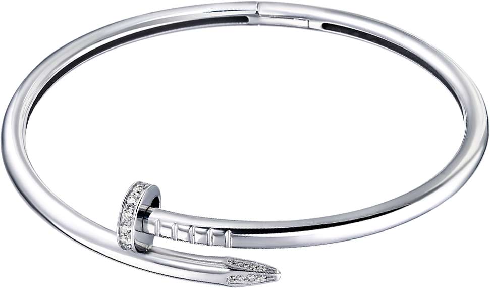 Жесткий браслет из белого золота ''Гвоздь'' ERA JEWELLERY 01-02265-03-001-07-03 с бриллиантами
