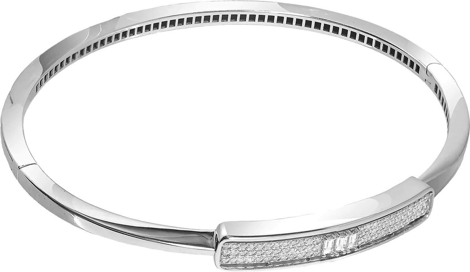 Жесткий браслет из белого золота ERA JEWELLERY 05-03249-03-001-07-03 с бриллиантами