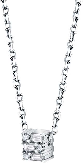 Подвеска бегунок на цепочке из белого золота ERA JEWELLERY 06-02678-03-001-07-03 с бриллиантами