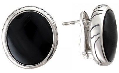 Серебряные серьги с агатом ESTET Moscow 01S459639CH-1