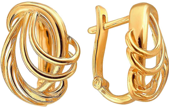 Золотые серьги Эстет 01S0310511